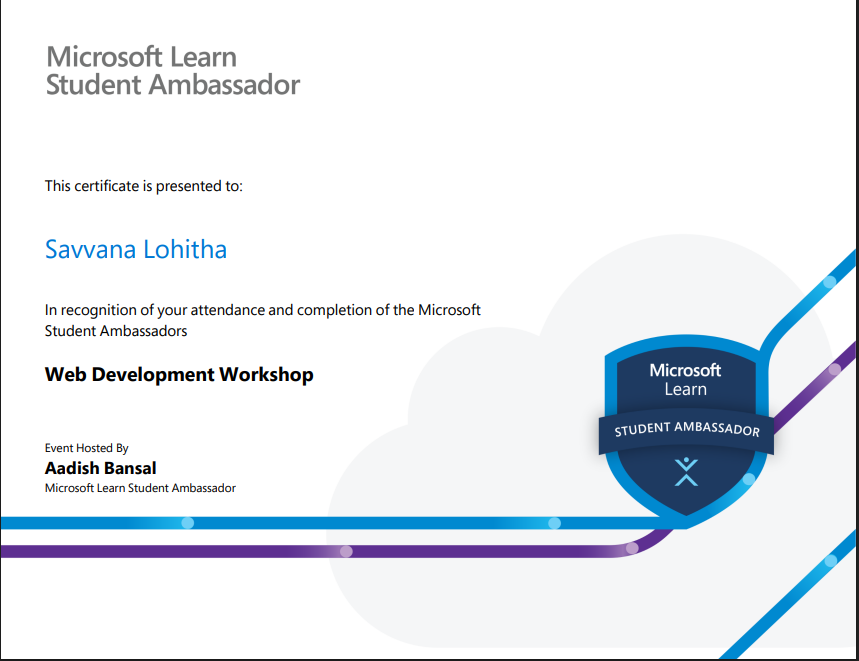 MS Web Dev Certificate